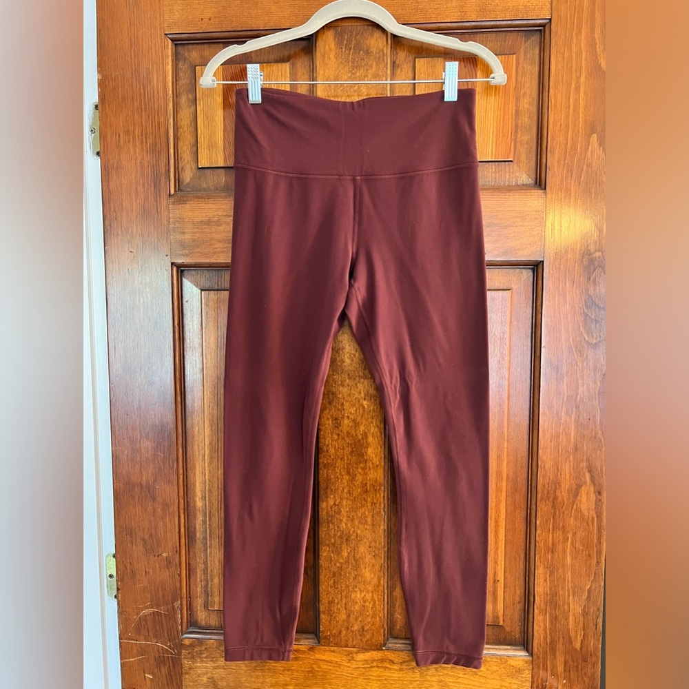 Athleta maroon elation 7/8 leggings